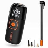 Powrun S8 Tire Inflator Portable Air Compressor, 150 PSI Car Tire Inflator with 6000mAh Battery, Bicycle Pump with LCD Screen, Electric Bike Pump, Cordless Air Pump for Car, Motorcycle, bike, Ball