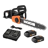 Worx 40V 14' Cordless Chainsaw Power Share with Auto-Tension - WG384 (Batteries & Charger Included)