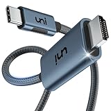 uni USB C to HDMI 2.1 Cable [8K@60Hz,4K@144Hz] 6FT Aluminum Type-C to HDMI Braided Cord [Thunderbolt 4/3 Compatible] Support 48Gbps/HDCP2.3/HDR for Laptop, Tablet, Galaxy S24