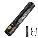 Alonefire SV003 10W 365nm UV Flashlight Portable Rechargeable Blacklight for Pet Urine Detector, Resin Curing, Scorpion, Fishing, Minerals with Aluminum Case, Battery Charger, Battery Included