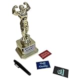 Customizable Dad BOD Trophy - Novelty Funny Humor Gift for Dad, Husband, Boyfriend on Birthday or Fathers Day - 8' H x 3.25' W, Award, Celebrations, Party, Reusable