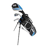PGA Tour G1 Series Kids Blue Golf Club Set with 3 Clubs, Stand Golf Bag & 6 Total Pcs | Golf Clubs and Sets for Heights 4'8' - 5'2' | Complete Golf Club Sets | Young Men & Women Golf Clubs Ages 8-12