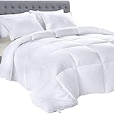Utopia Bedding Down Alternative Comforter (Queen, White) - All Season Comforter - Plush Siliconized Fiberfill Duvet Insert - Box Stitched