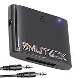 EMUTECK 30 Pin Bluetooth 5.0 Receiver Stereo Adapter for Bose SoundDock 2 and Other 30-pin Dock Speakers, with 3.5mm Aux Cable, for iPhone iPod Music Docking Stations (Not for Cars)