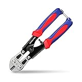 WORKPRO Mini Bolt Cutter 8-inch/210mm, CR-MO Small Bolt Cutter, Heavy Duty Wire Cable Cutter, Spring Snips Clippers with Soft Anti-Slip Handle