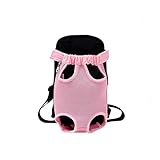 Dog Carrier Pink Legs Out Front Pet Carrier Backpack Comfortable Puppy Bag with Shoulder Strap and Sling for Travel Hiking Camping Outdoor