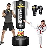 FEIKUQI Freestanding Punching Bag 70''-205lbs with Boxing Gloves Heavy Boxing Bag with Stand for Adult Youth Kids - Men Women Stand Kickboxing Bag for Home Office Gym…