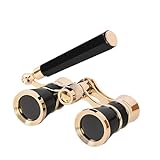 AouloveS Opera Glasses Binoculars 3 X 25 Compact and Lightweight with Built-in Foldable Theater Glasses, Adjustable Handle for Adults Kids Women in Music Concerts and Opera Houses (Black)