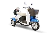 EWheels EW-11 Sports Mobility Recreational Euro Type Scooter 3 Wheels Blue/White
