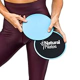 Natural Pilates Core Sliders - Dual Sided Sliders for Workouts on Carpet & Hardwood Floors, Exercise Sliders for Abs Legs and Butt, Ab disc Sliders for Workout, Core disc Sliders for Carpet