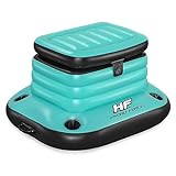Bestway Hydro-Force Glacial Sport 9.43 Gallon Vinyl Inflatable Floating Cooler with Integrated Cupholders for Pools, Beaches, and Lakes, Teal