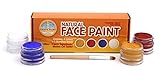 Natural Earth Paint Mini Face Paint Kit | Non-Toxic | Long Lasting | High Quality | 4 Vibrant Colors | Hypoallergenic | Halloween | Festivals