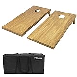 GoSports 4 x 2feet Regulation Size Wooden Cornhole Boards Set - Includes Carrying Case and Over 100 Optional Bean Bag Colors