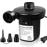 Electric Pump for Inflatables, ONG NAMO Quick Air Pump with 3 Nozzles for Air Mattress Inflatable Pool Air Pump