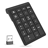 Foloda Wireless Number Pads, Numeric Keypad Numpad 22 Keys Portable 2.4 GHz Financial Accounting Number Keyboard Extensions 10 Key for Laptop, PC, Desktop, Surface Pro, Notebook
