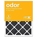 AIRX FILTERS WICKED CLEAN AIR. ODOR 20x25x1 MERV 8 Carbon Pleated Air Filter - Made in the USA - Box of 6