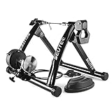 Bike Trainer, Magnetic Bicycle Stationary Stand for Indoor Exercise Riding, 26-29' & 700C Wheels, Quick Release Skewer & Front Wheel Riser Block Included