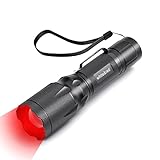 METII Upgraded Red Flashlight, Bright White &High/Low Power Red Light Options with Memory, Zoom Lens, Portable Waterproof LED Small Torch for Pilots, Aviation, Astronomy, Night Vision