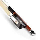 WinsterBow Brazilwood Ebony Violin Viola Cello Bow Full Size Ebony Frog with Natural Horsehair (Viola bow 3/4)