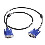 Pasow VGA to VGA Monitor Cable HD15 Male to Male for TV Computer Projector (3 Feet)