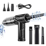 Compressed Air - Keyboard Cleaner - 3 in 1 Electric Air Duster & Mini Computer Vacuum & Cordless Inflating Swimming Pool - Canned Air Blower Dust Off for Electronic,Office,Home Cleaning