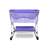 Anivia Doll Bed Furniture 2 Function Toy, Doll Bed and Doll Swings Together for 18 inches Baby Dolls, Baby Doll Crib with Bottom Tray Purple