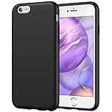 JETech Silicone Case for iPhone 6s/6 4.7 Inch, Silky-Soft Touch Full-Body Protective Case, Shockproof Cover with Microfiber Lining (Black)