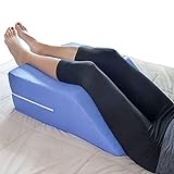 DMI Wedge Pillow, Leg Pillow, Bolster Pillow, Incline Pillow for Leg Elevation, Snoring, Circulation, Pregnancy, Sciatica, Leg Rest or Foot Elevation, Blue, 24 x 20 x 8