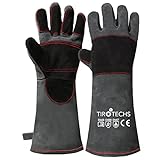 TIROTECHS Bite Proof Animal Handling Gloves, Grey, 16 Inch, Unisex