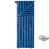 Naturehike Down Sleeping Bag 800 Fill Power Lightweight Compact for Backpacking Camping Hiking Traveling with Compression Sack (Dark Blue(51.8℉), Medium（74.8' L x28.3 W）)