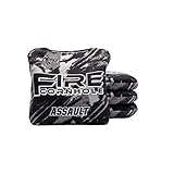 FIRE CORNHOLE | Assault | ACL Pro Approved | 16oz Cornhole Bags | Set of 4 | Professional Quality (Black)