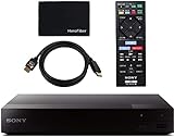 Sony Blu Ray Player with WiFi. Video Streaming & Screen Mirroring, DVD Players for Tv, HD Bluray Playback, Includes Blue Ray/Cd Player, Full 1080p, Remote Control, HDMI Cable, Cleaning Cloth