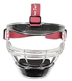 Markwort Game Face Sports Safety Mask (Clear with Pink Ponytail Harness, Medium)