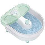 Conair Soothing Pedicure Foot Spa Bath with Bubbles, Deep Basin Relaxing Foot Bath with Jets, Seafoam/White
