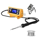 Cordless Soldering Iron Station compatible w/Dewalt 20V Max Battery (NOT Included) with Digital Display, Auto-Sleep, °C/°F Conversion, Welding Tool for DIY, Appliance Repair, Wire Welding (Yellow)