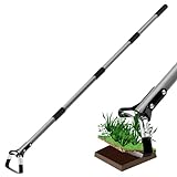 Walensee Action Hoe for Weeding Stirrup Hoe Tools for Garden Hula-Ho with Adjustable 56 Inch Scuffle Loop Hoe Gardening Weeder Cultivator, Sharp Durable Metal Handle Weeding Rake with Cushioned Grip