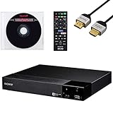 Sony Blu Ray DVD Player with Remote for Smart TV DVD Blu Ray Player Combo with Built-in Wi-Fi Blu-Ray/DVD Player with NeeGo HDMI Cable/Ethernet and Lens Cleaner BDP-S3700/BDP-BX370