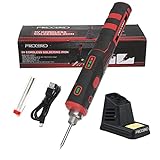 FrogBro 11W 2500mAh Cordless Soldering Iron Kit, Upgrade Max 968℉ Fast Heating Portable, USB Rechargeable High Capacity with Touch Sensor & LED Spotlight