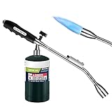 Grill Torch Charcoal Starter - Propane Blow Torch - 30,000BTU Charcoal Lighter Self Igniting with Flame Control Valve and Ergonomic Anti-slip Handle for BBQ, Campfire and Fireplace(Fuel Not Included)