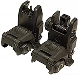 Flip Up Sight 2nd Generation Front and Rear Back Up Sight-Black Aim:Ronzmy