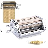 Pasta Maker Machine for KitchenAid Stand Mixer Stainless Steel Ravioli Maker Perfect for Spaghetti Lasagna Fettucine Dumpling Wrappers
