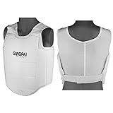 GINGPAI Karate Chest Guard (1pc), WKF Approved Karate MMA Chest Protective Gear Guard,Taekwondo Boxing Body Vest Breast Protector Accessory for Kids/Men/Women (L)