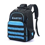 AUMTISC Tool Backpack Jobsite Backpack Tools Bag Multi-Use Pocket Industrial & Construction Work Backpack (Blue)