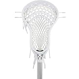 StringKing Complete 2 Pro Midfield Men's Lacrosse Stick with Mark 2V Head and Metal Attack Shaft (White/Silver)