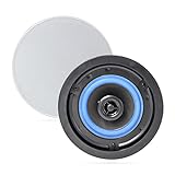 Herdio 4 Inch in-Ceiling Speaker 80 Watts Full Range Celling Speaker Perfect for Humid Indoor Outdoor Placement Bath, Kitchen,Bedroom,Covered Porches （Each）