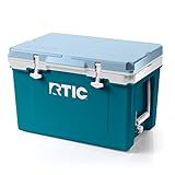 RTIC Ultra-Light 32 Quart Hard Cooler Insulated Portable Ice Chest Box for Drink, Beverage, Beach, Camping, Picnic, Fishing, Boat, Barbecue, 30% Lighter Than Rotomolded Coolers, Deep Harbor/RTIC Ice
