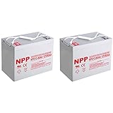 NPP NPD12-80Ah (2 Pcs) 12V 80Ah Group 24 AGM Deep Cycle Sealed Lead Acid Rechargeable Battery for Backup Sump Pump, Trolling Motor, Solar System, Mobility Wheelchair, General Use