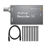 Blackmagic Design UltraStudio Recorder 3G Capture Device Bundle with Thunderbolt 3 (40 Gbps) USB-C Cable (100W, 0.5m) and 6-Inch Fastening Cable Ties (10-Pack) (3 Items)