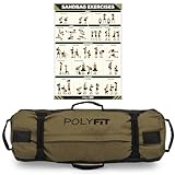Polyfit Classic Sandbag - Heavy Duty Workout Sandbag for Fitness with 8 Gripping Handles for Sand Bag Weight Training - Multiple Colors & Sizes