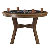 Hillsdale Furniture Cooper Convertible Wood 47 Inch Poker Game Table, Brown